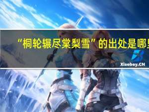 “桐轮辗尽棠梨雪”的出处是哪里