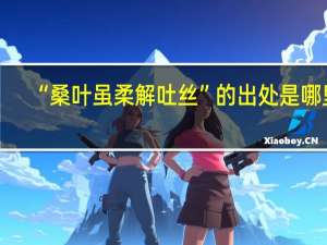 “桑叶虽柔解吐丝”的出处是哪里