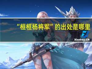 “桓桓杨将军”的出处是哪里