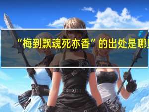 “梅到飘魂死亦香”的出处是哪里