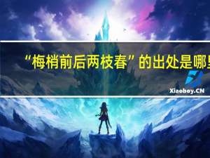“梅梢前后两枝春”的出处是哪里