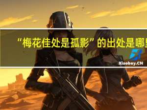 “梅花佳处是孤影”的出处是哪里