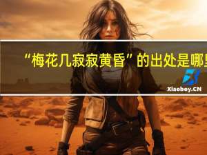 “梅花几寂寂黄昏”的出处是哪里