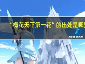 “梅花天下第一花”的出处是哪里