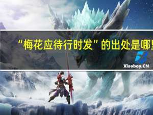 “梅花应待行时发”的出处是哪里