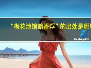 “梅花池馆暗香浮”的出处是哪里
