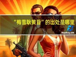 “梅雪耿黄昏”的出处是哪里