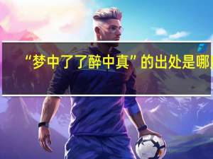 “梦中了了醉中真”的出处是哪里