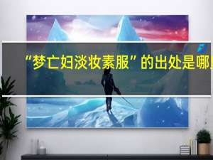 “梦亡妇淡妆素服”的出处是哪里