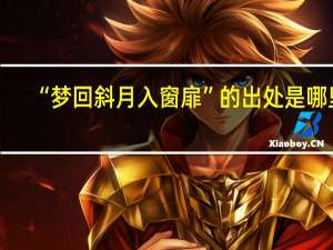 “梦回斜月入窗扉”的出处是哪里