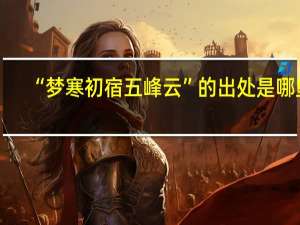 “梦寒初宿五峰云”的出处是哪里