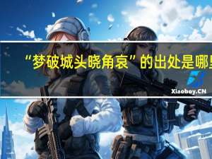 “梦破城头晓角哀”的出处是哪里