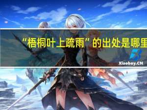 “梧桐叶上疏雨”的出处是哪里