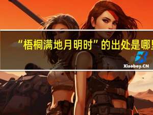 “梧桐满地月明时”的出处是哪里