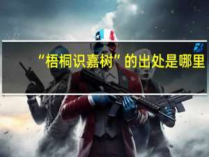 “梧桐识嘉树”的出处是哪里