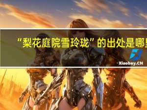 “梨花庭院雪玲珑”的出处是哪里