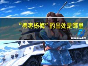“梬枣杨梅”的出处是哪里