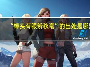 “棒头有眼辨秋毫”的出处是哪里