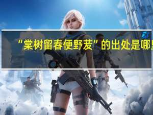 “棠树留春便野茇”的出处是哪里