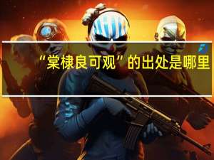 “棠棣良可观”的出处是哪里