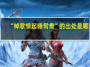 “棹歌惊起睡鸳鸯”的出处是哪里