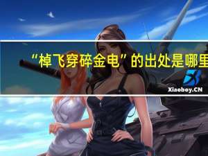 “棹飞穿碎金电”的出处是哪里