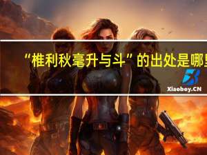 “椎利秋毫升与斗”的出处是哪里