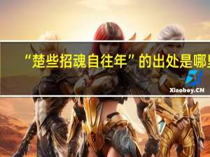 “楚些招魂自往年”的出处是哪里