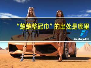 “楚楚整冠巾”的出处是哪里