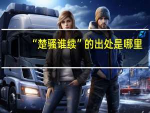 “楚骚谁续”的出处是哪里