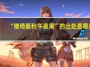 “楼倚新秋午夜阑”的出处是哪里