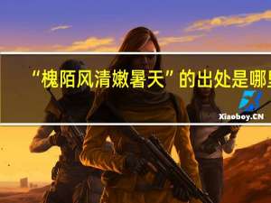 “槐陌风清嫩暑天”的出处是哪里