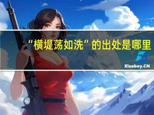 “横堤荡如洗”的出处是哪里