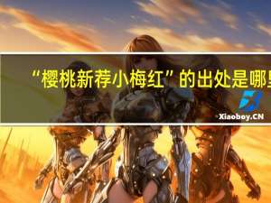 “樱桃新荐小梅红”的出处是哪里