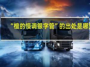 “檀的慢调银字管”的出处是哪里
