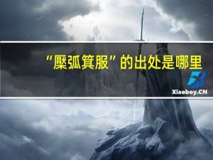 “檿弧箕服”的出处是哪里