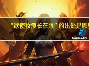 “欲使妆痕长在眼”的出处是哪里