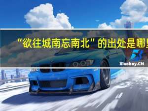 “欲往城南忘南北”的出处是哪里