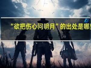 “欲把伤心问明月”的出处是哪里