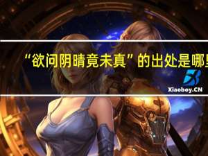 “欲问阴晴竟未真”的出处是哪里