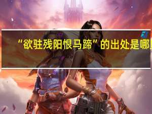 “欲驻残阳恨马蹄”的出处是哪里