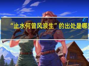 “止水何曾风浪生”的出处是哪里