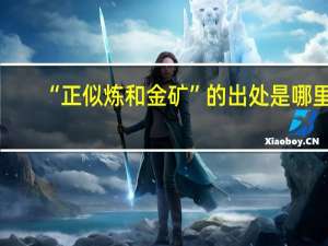 “正似炼和金矿”的出处是哪里