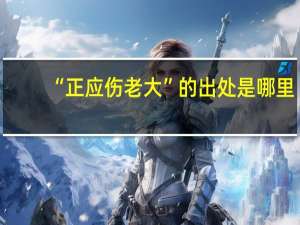 “正应伤老大”的出处是哪里