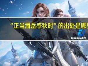 “正当潘岳感秋时”的出处是哪里