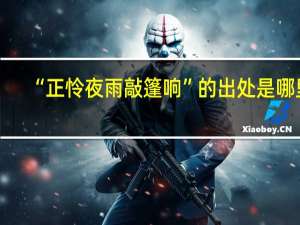 “正怜夜雨敲篷响”的出处是哪里