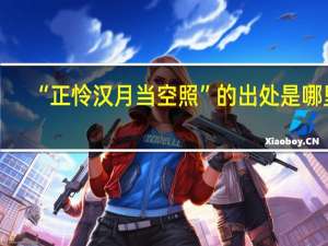 “正怜汉月当空照”的出处是哪里