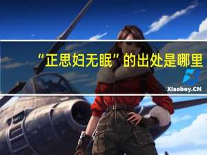 “正思妇无眠”的出处是哪里