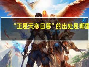 “正是天寒日暮”的出处是哪里