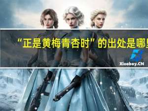 “正是黄梅青杏时”的出处是哪里